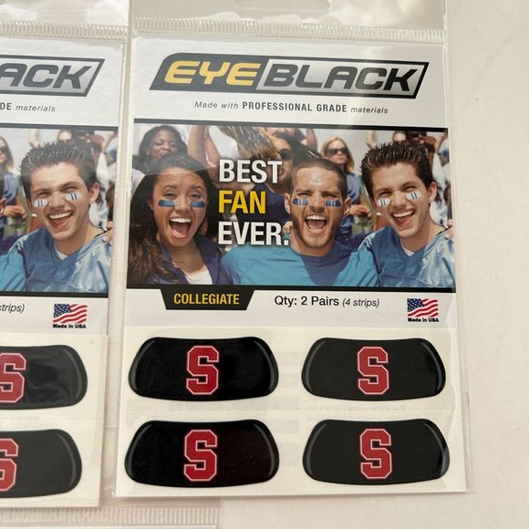 Lot of 5 EyeBlack Stanford University Under Eye Game Fan Sticker College Black - Picture 4 of 10